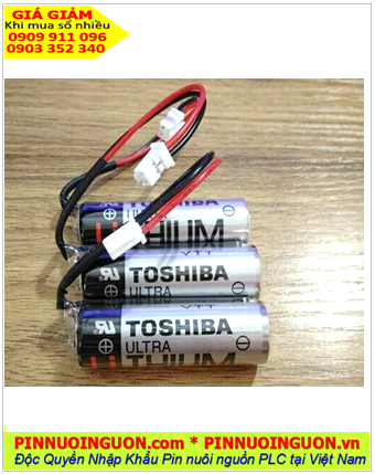 Pin ER6V _Pin Toshiba ER6V; Pin nuôi nguồn PLC Toshiba ER6V lithium 3.6v AA 2000mAh _Xuất xứ Nhật
